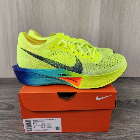 Hyper Pink Vaporfly Nike Flyknit Pink And Yellow Mens Size 14 Nike